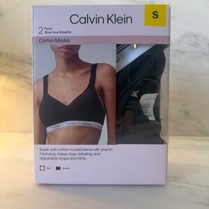 Calvin Klein Cotton Modal Wire Free Bralette 2-Pack